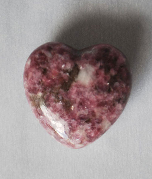 Genuine Lepidolite Heart Stone