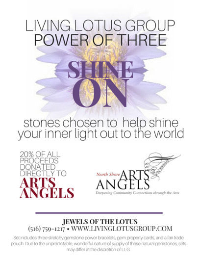 Power of Three Bracelet Set: Shine On/ donation to Arts Angels