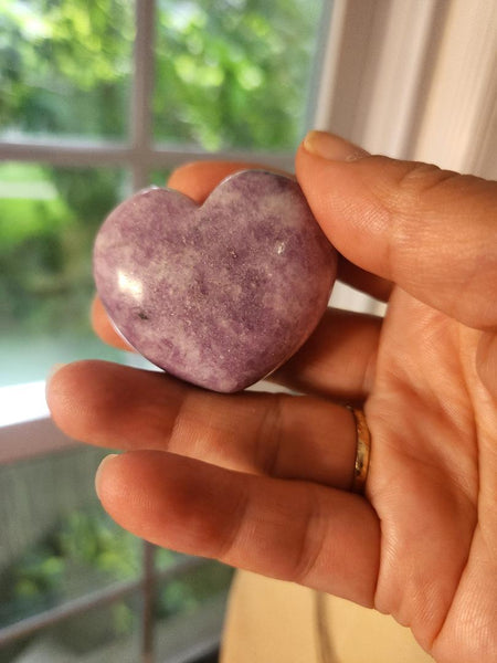Lepidolite Heart Stone