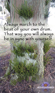 Always march to the beat of your own drum…
