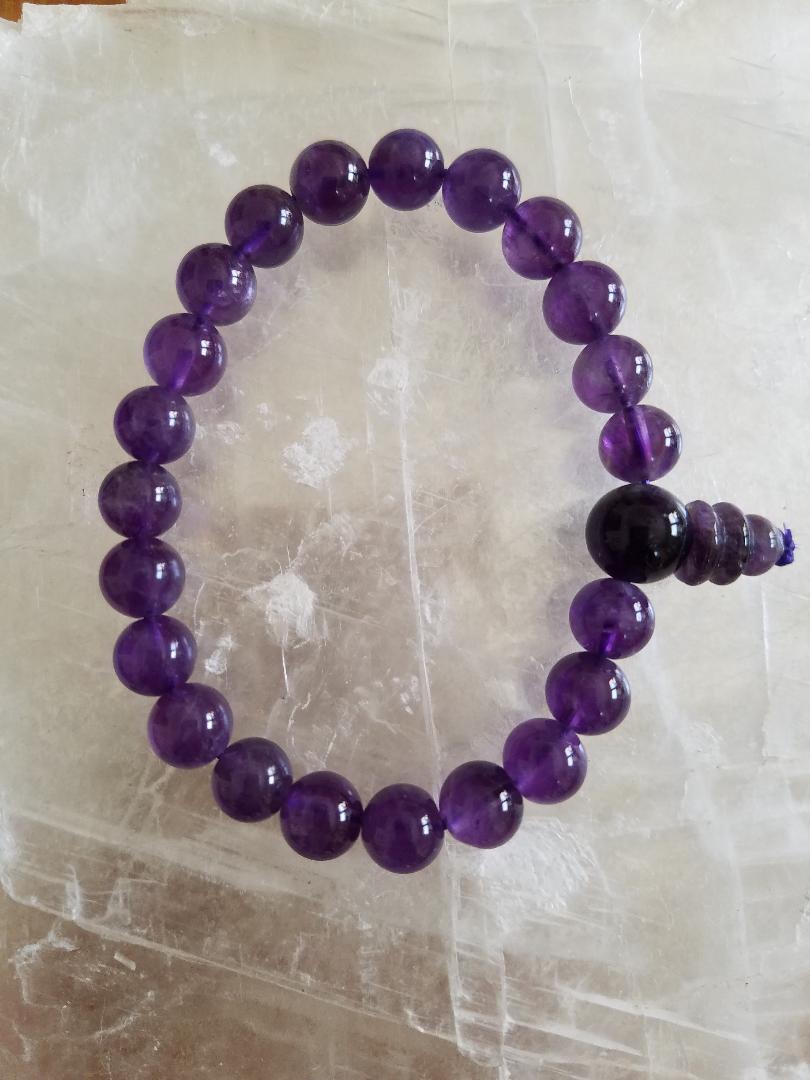 Amethyst Power Bracelet- Genuine Stones