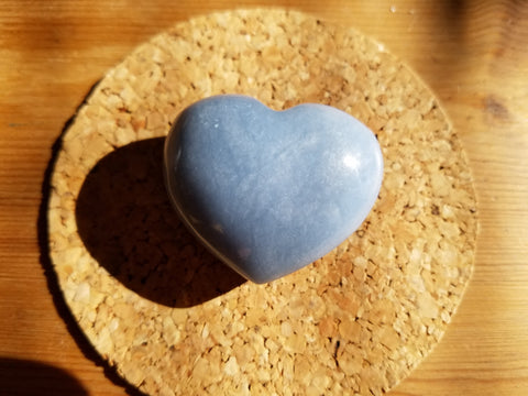 angelite Heart stones 