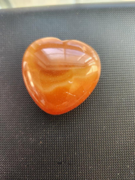 Genuine Carnelian Heart Stone