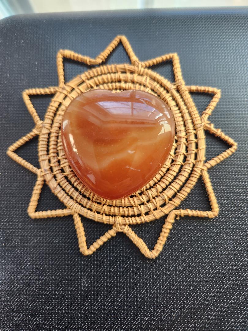 Genuine Carnelian Heart Stone