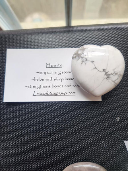 Howlite Heart Stone