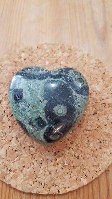 Kambaba Jasper Heart Stone