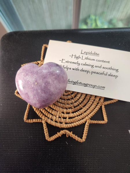 Lepidolite Heart Stone