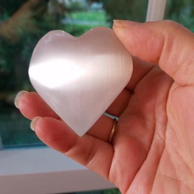 Selenite Heart Stone