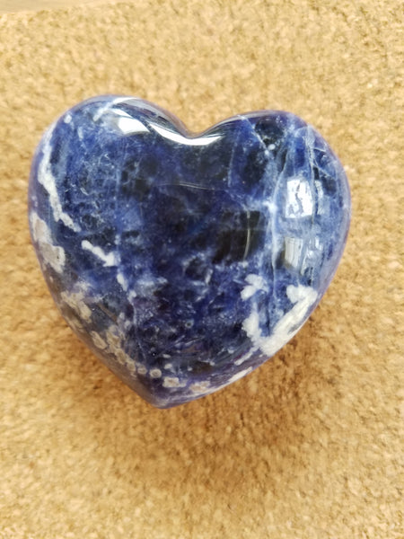 Sodalite Heart Stone