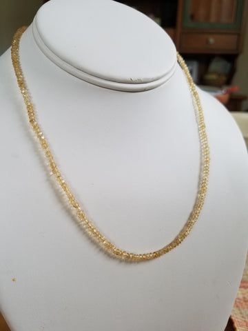 Citrine Faceted Bead Necklace