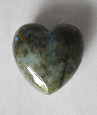 Genuine Labradorite Heart Stone