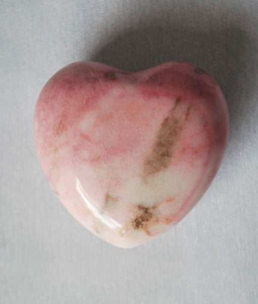 Genuine Rhodonite Heart Stone