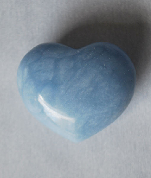 Genuine Angelite Heart Stone