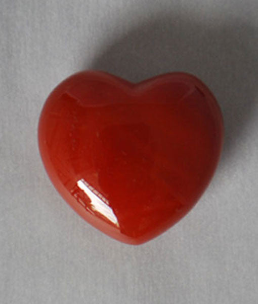 Genuine Carnelian Heart Stone