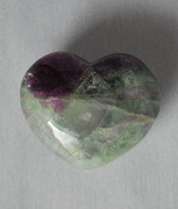 Genuine Fluorite Crystal Heart Stone