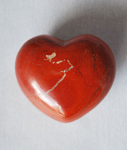 Genuine Red Jasper Heart Stone