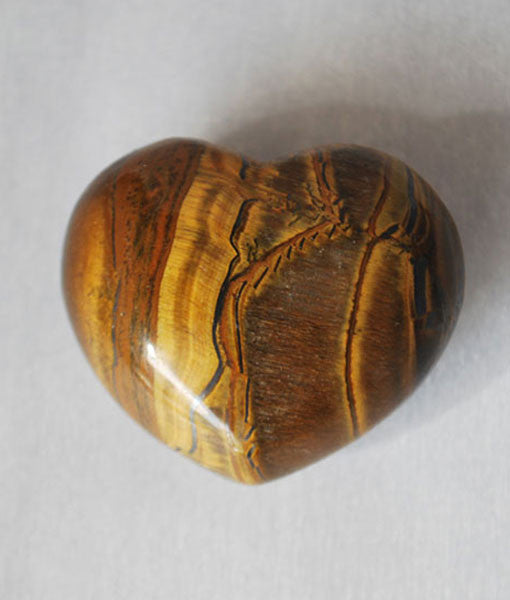 Genuine Tiger Eye Heart Stone