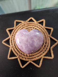 Lepidolite Heart Stone