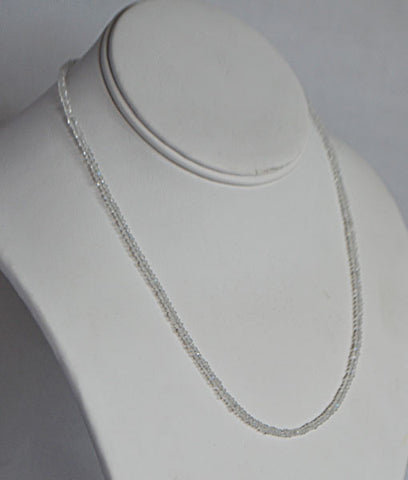 Genuine Moonstone Faceted Bead Necklace